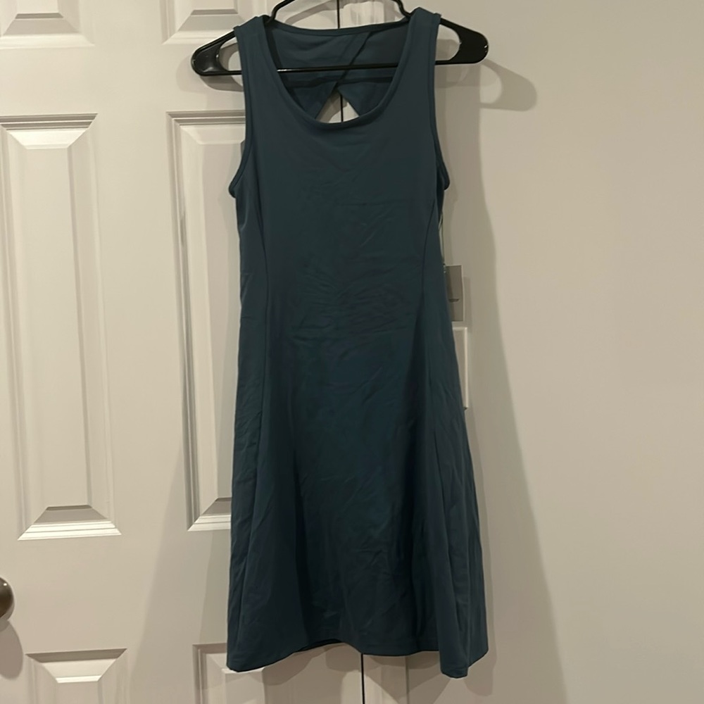 Sleeveless Teal A-Line Dress